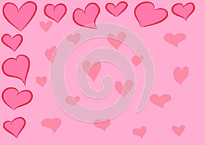 Hearts lovely abstract frame background