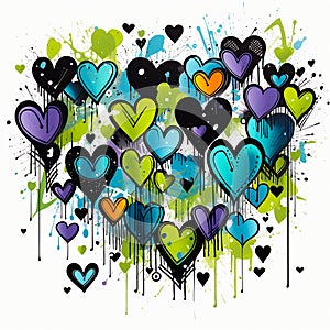 Hearts and Paint: A Vibrant Connection