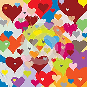 Hearts Pattern - Multicolored - Joyful Accumulation