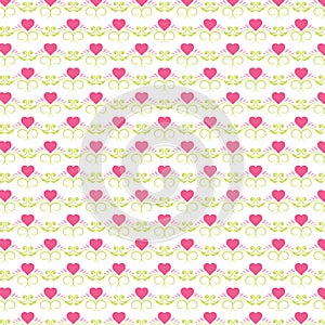 Hearts pattern, symbol background. Valentine`s day and Mother`s day card prink, pink, red colors. Love expression vector