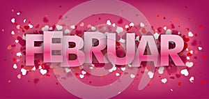 Hearts Pink Header Pink Februar