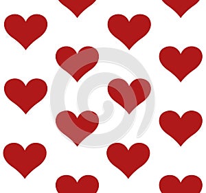 Hearts playing card suit symbol - seamless repeatable pattern texture
