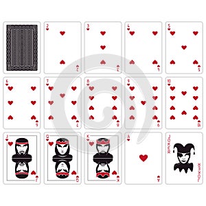 Hearts. Poker size