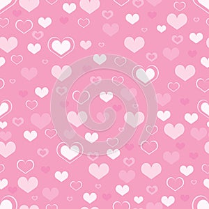 Hearts seamless background