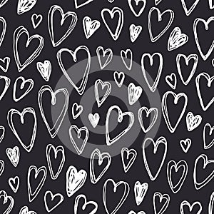 Hearts seamless pattern