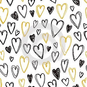 Hearts seamless pattern