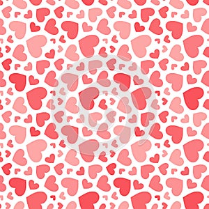 Hearts seamless pattern. Elegant Valentines day background. Simple texture