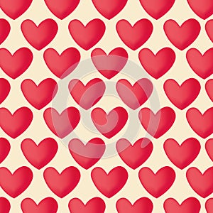 Hearts shape symbol of love and passion background