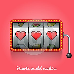 Hearts on slot machine