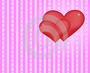 Hearts stripes background