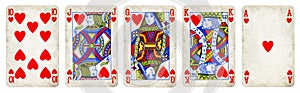 Hearts Suit Vintage Playing Cards