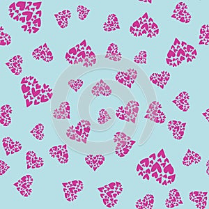 Hearts sweet seamless repeat pattern design