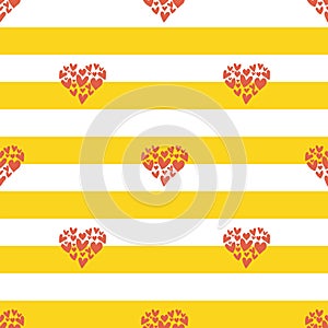 Hearts sweet seamless repeat pattern design