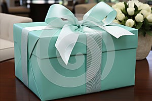 Heartwarming Valentines Day Gift. Exquisite Wrap with Heart-Shaped Ribbon for Romantic Occasions