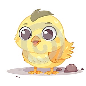 A heartwarming ÃÂ±llustration of a cute baby chick