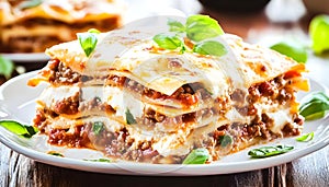 Delectable Lasagna Slice
