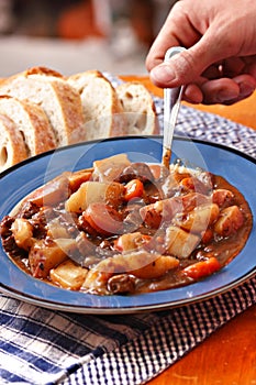 Hearty beef stew photo