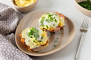 Hearty breakfast with eggs Atlantic