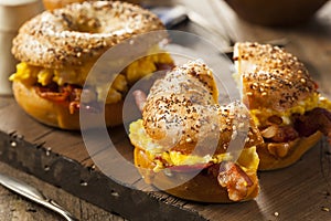 Hearty Breakfast Sandwich on a Bagel