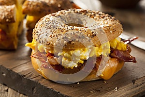 Hearty Breakfast Sandwich on a Bagel