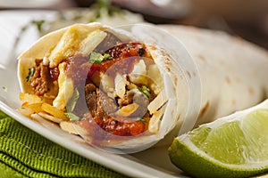 Hearty Chorizo Breakfast Burrito