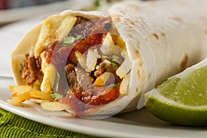 Hearty Chorizo Breakfast Burrito