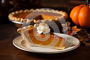 Hearty Cooking pumpkin pie. Generate Ai