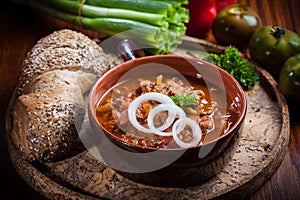 Hearty goulash soup photo