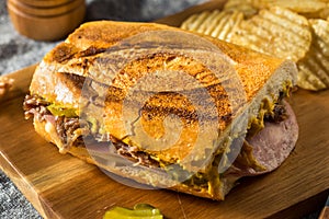Hearty Homemade Cubano Pork Sandwich photo