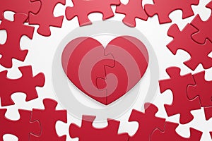 Hearty Puzzle - Two Halves of One Heart