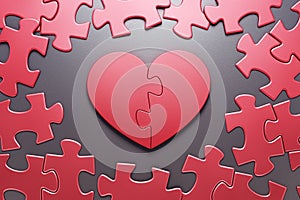 Hearty Puzzle - Two Halves of One Heart