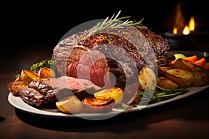 Hearty Roast beef delicious. Generate Ai
