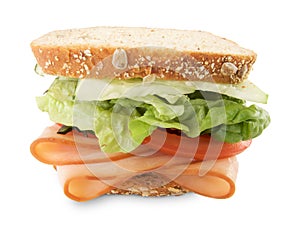 Hearty Sandwich Isolated on White