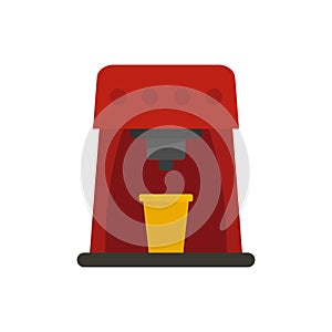 Heat coffee machine icon flat isolated vector