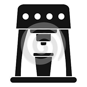 Heat coffee machine icon, simple style