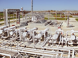 Heat exchangers in a . The equipment for oil refining