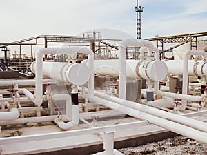 Heat exchangers in a . The equipment for oil refining