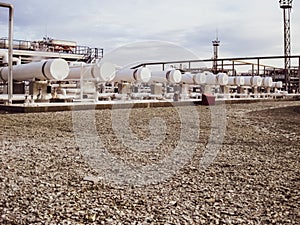 Heat exchangers in a . The equipment for oil refining