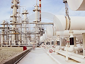 Heat exchangers in a . The equipment for oil refining