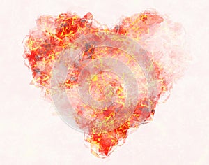 Heat fire heart background