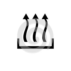 Heat icon three arrow up concept