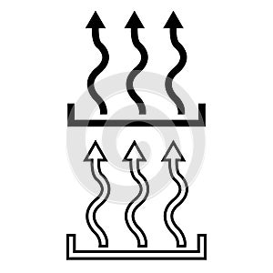 Heat icon vector set. thermal illustration sign collection. warm symbol.