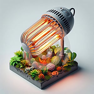 109 19. Heat Lamp_ An electric light fixture that emits radian photo