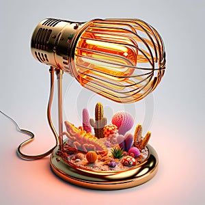 111 19. Heat Lamp_ An electric light fixture that emits radian photo