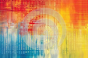 A heat map indicating the intensity of numeric values with gradients. --ar 3:2 Job ID: