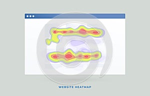 Heat map or website heatmap tool - data technique to visualize the most frequently viewed areas of the web site. Visitor