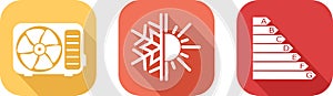 Heat pump and air conditioner icon