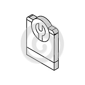 heat pump repair isometric icon vector illustration