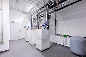 Heat pump room in commercial building