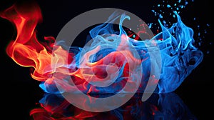 heat red blue flame